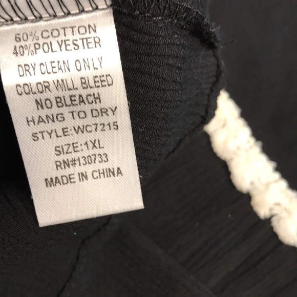 Black Gauze Dress with Trim by Umgee - Picture 8 of 8